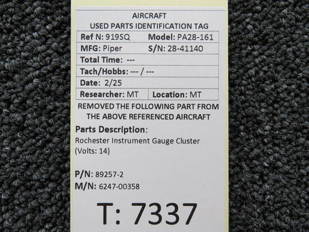 Rochester 89257-2 Rochester 6247-00358 Instrument Gauge Cluster (Volts: 14)