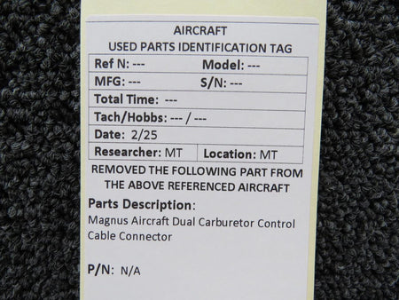 Magnus Aircraft Dual Carburetor Control Cable Connector