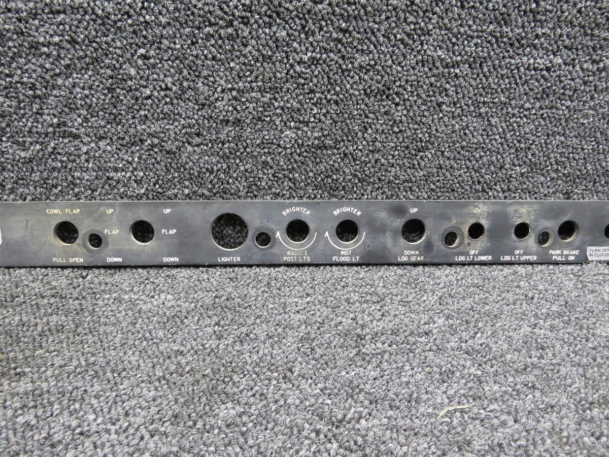 Beechcraft Parts 35-324404-1 Beech V35A Upper Control Panel Cover