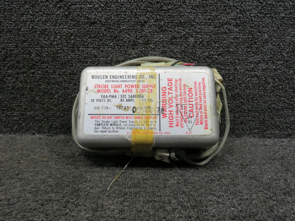 A490-T-DF-28 Whelen Strobe Light Power Supply (28V) (Unattached Base)