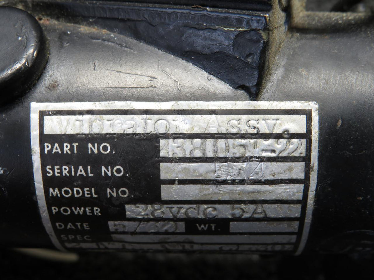LearJet 2380051-22 Learjet Stall Warning Vibrator Assembly (27V) (Abrasions)