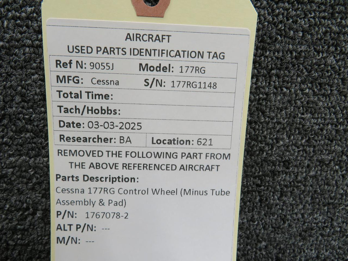 Cessna Aircraft Parts 1767078-2 Cessna 177RG Control Wheel (Minus Tube Assembly & Pad)