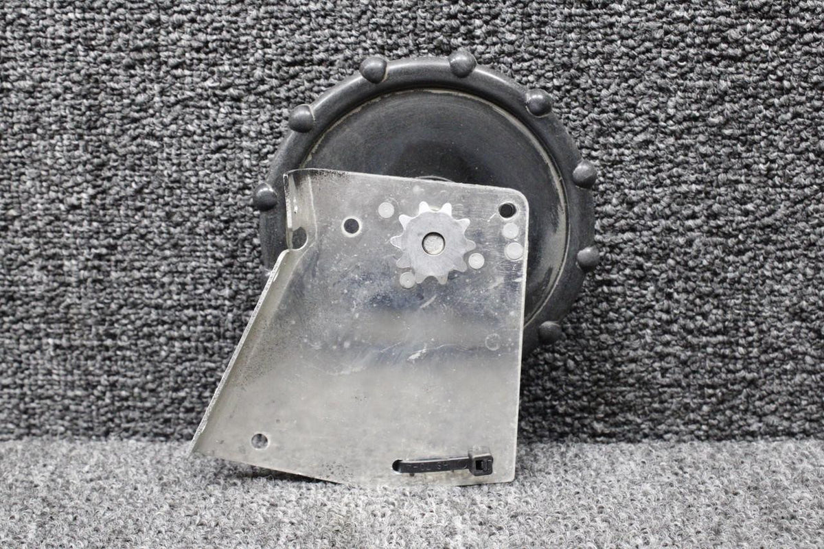 Cessna Aircraft Parts 1913052-1 Cessna 177B Stabilator Trim Wheel Assembly with Bracket (Bent)