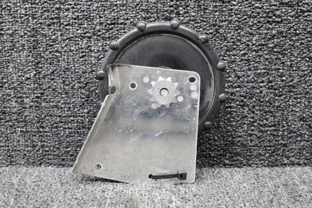 Cessna Aircraft Parts 1913052-1 Cessna 177B Stabilator Trim Wheel Assembly with Bracket (Bent)