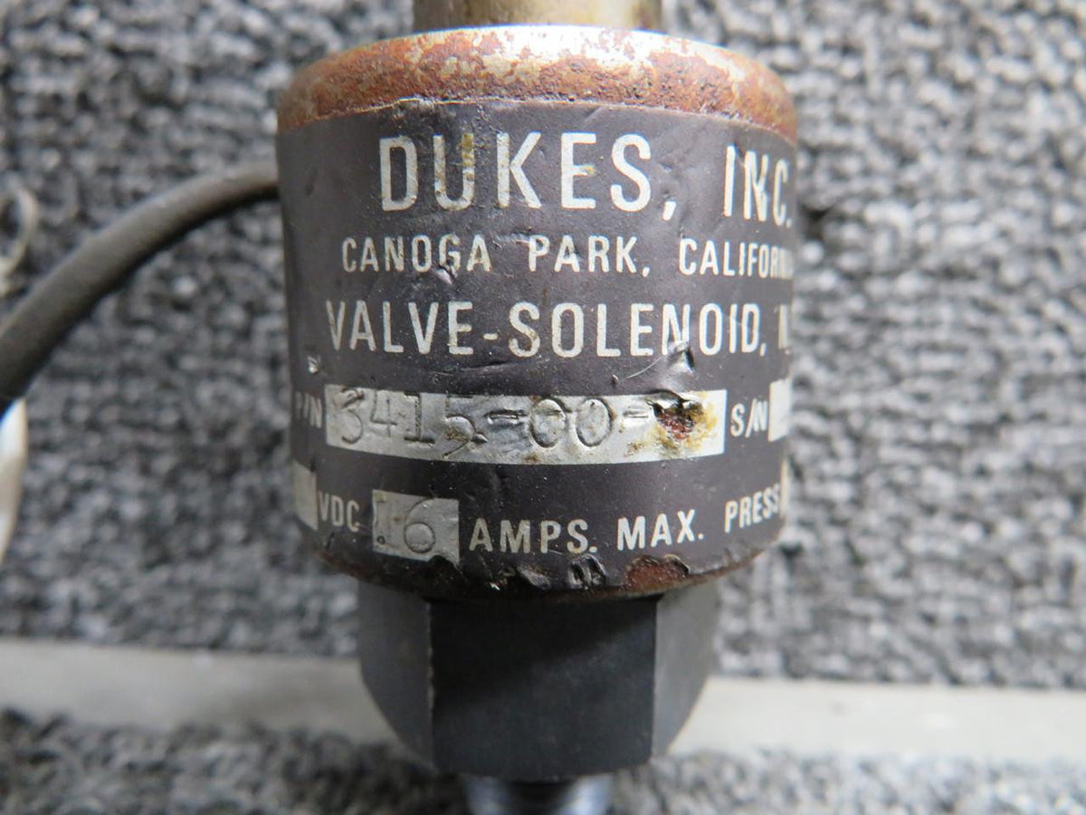 Dukes 3415-00-1 Dukes Valve Solenoid (Volts: 24, Amps: 6) (Max Press: 150) (Rust)