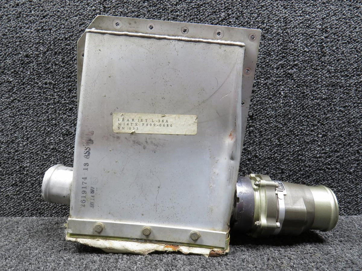 LearJet 2619174-13 Learjet Duct Adapter Assembly with Pneumatic Check Valve (Dented)
