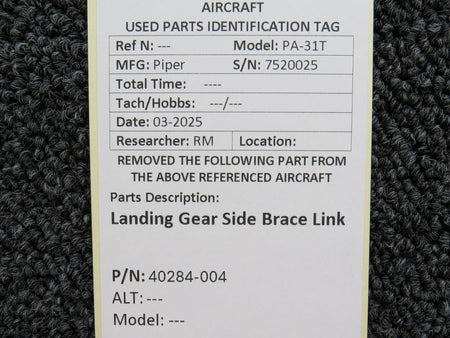 Piper Aircraft Parts 40284-004 Piper PA-31T Landing Gear Side Brace Link