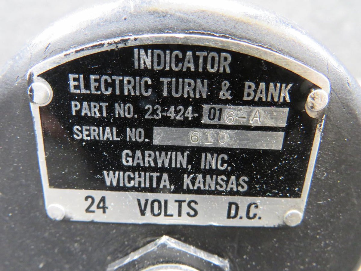 23-424-016-A Garwin Turn and Bank Indicator (Inoperable) (Core) (Volts: 24)