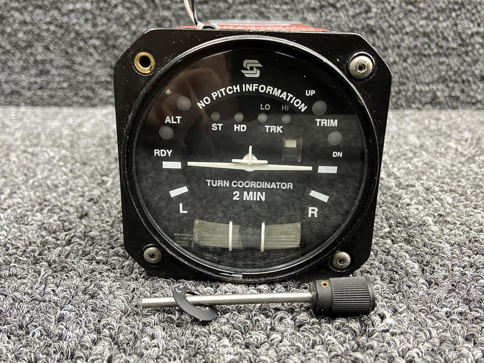S-Tec Aviation Parts 01260-4-8-28 S-Tec Turn Coordinator Indicator (Lighted, 28V, Knob Missing)
