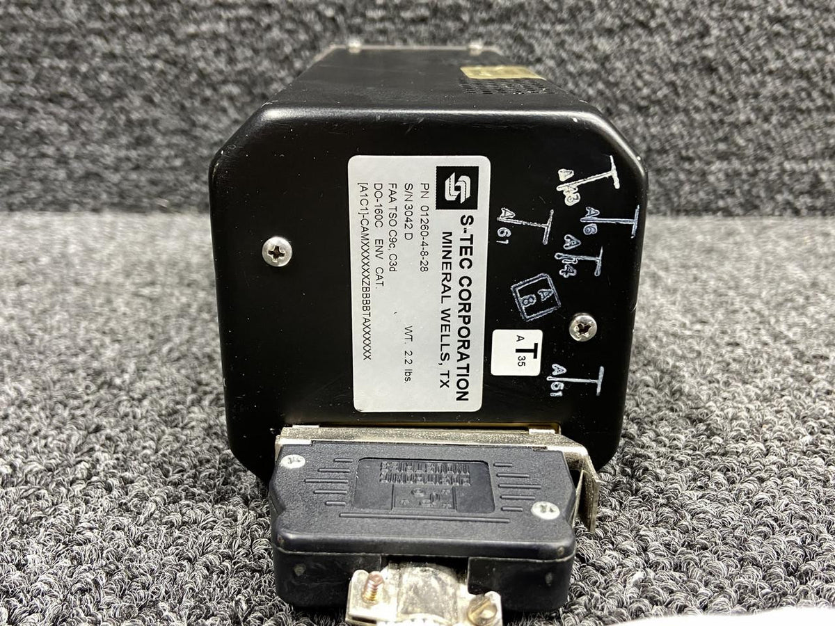 S-Tec Aviation Parts 01260-4-8-28 S-Tec Turn Coordinator Indicator (Lighted, 28V, Knob Missing)
