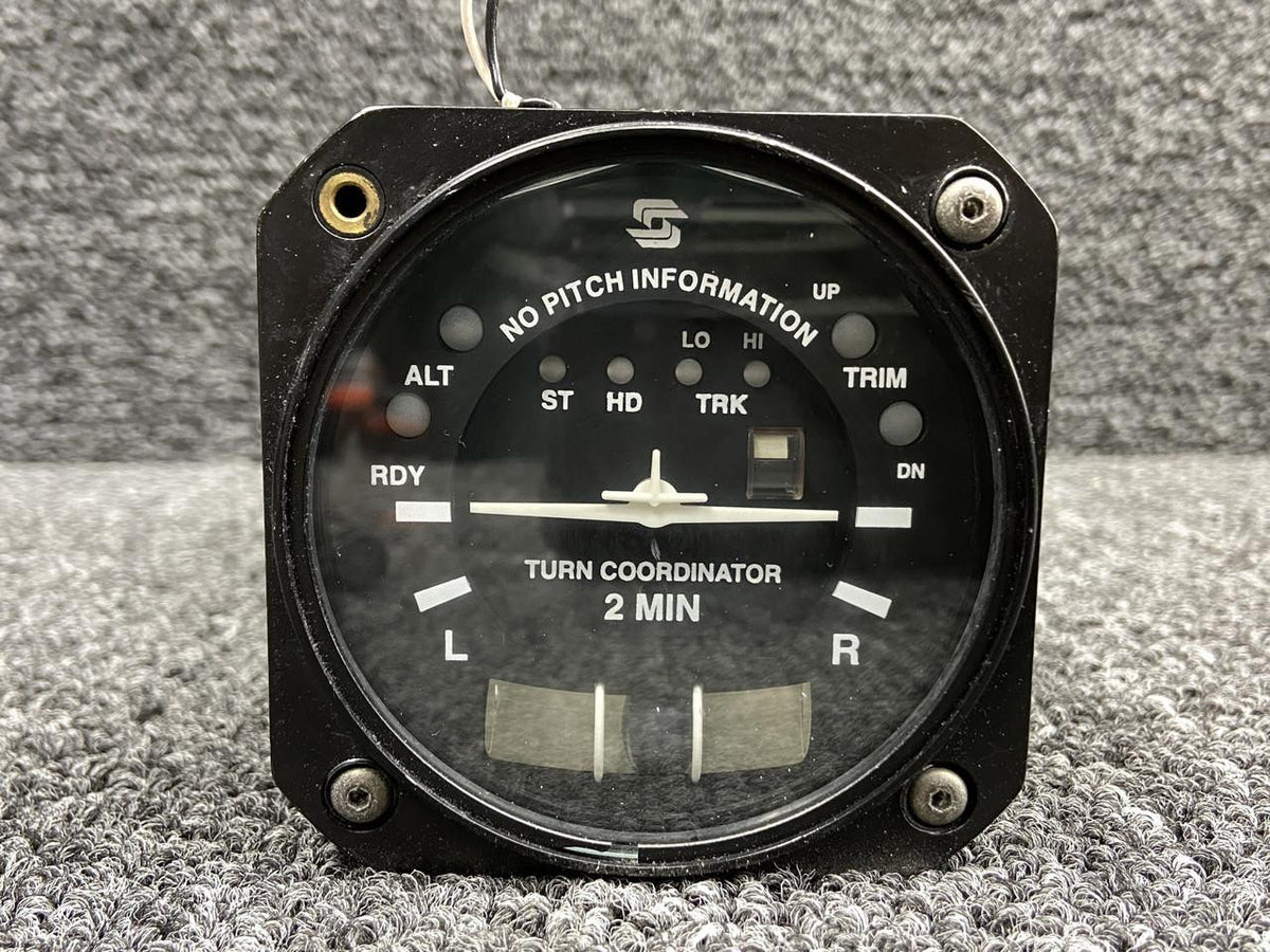 S-Tec Aviation Parts 01260-4-8-28 S-Tec Turn Coordinator Indicator (Lighted, 28V, Knob Missing)