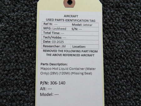 Mapco 306-140 Mapco Hot Liquid Container (Water Only) (28V) (120W) (Missing Seal)