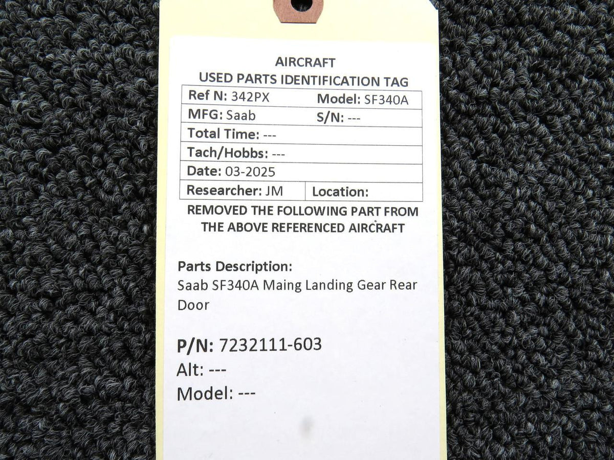 SAAB Aircraft Parts 7232111-603 Saab SF340A Main Landing Gear Rear Door