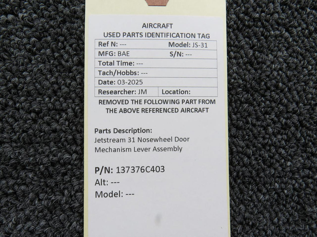 Jetstream 137376C403 Jetstream 31 Nosewheel Door Mechanism Lever Assembly