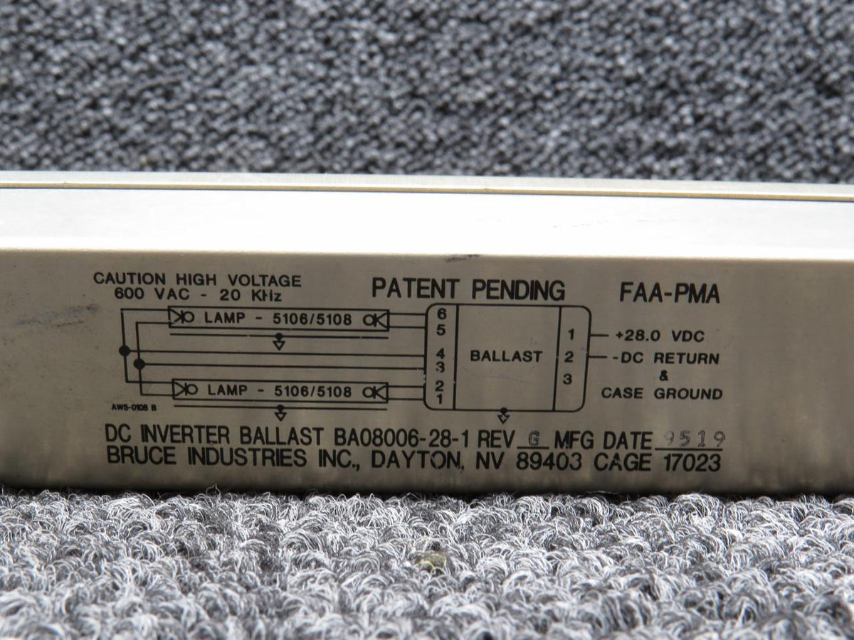 Bruce BA08006-28-1 Bruce Industries DC Inverter Ballast with Bracket