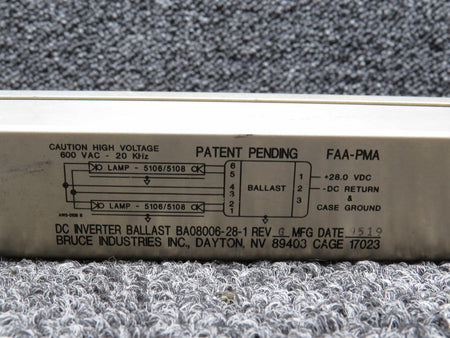 Bruce BA08006-28-1 Bruce Industries DC Inverter Ballast with Bracket
