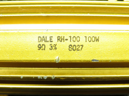 Dale RH-100 (Alt: 8027) Dale Resistor (Watt: 100, OHMS: 9 with 3% Tolerance)