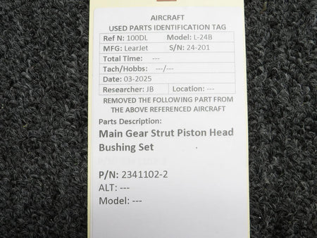 LearJet 2341102-2 LearJet L-24 Main Gear Strut Piston Head Bushing Set