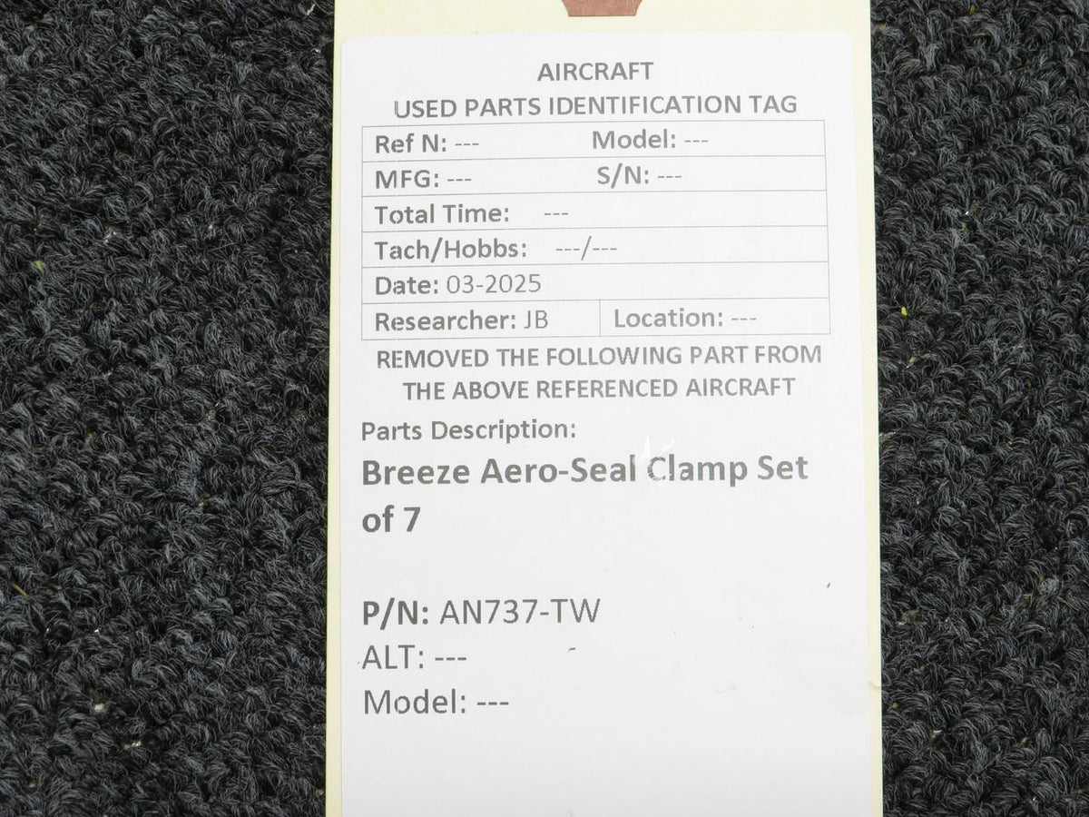 Breeze AN737-TW Breeze Aero-Seal Clamp Set of 7