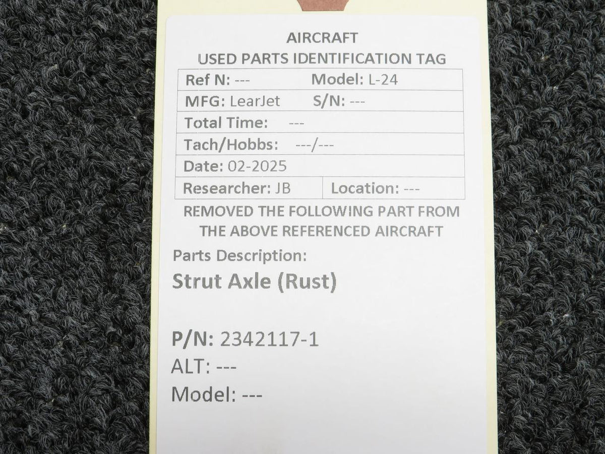 LearJet 2342117-1 Lear L-24 Strut Axle (Rust)