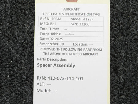 Bell 412-073-114-101 Bell 412 Spacer Assembly