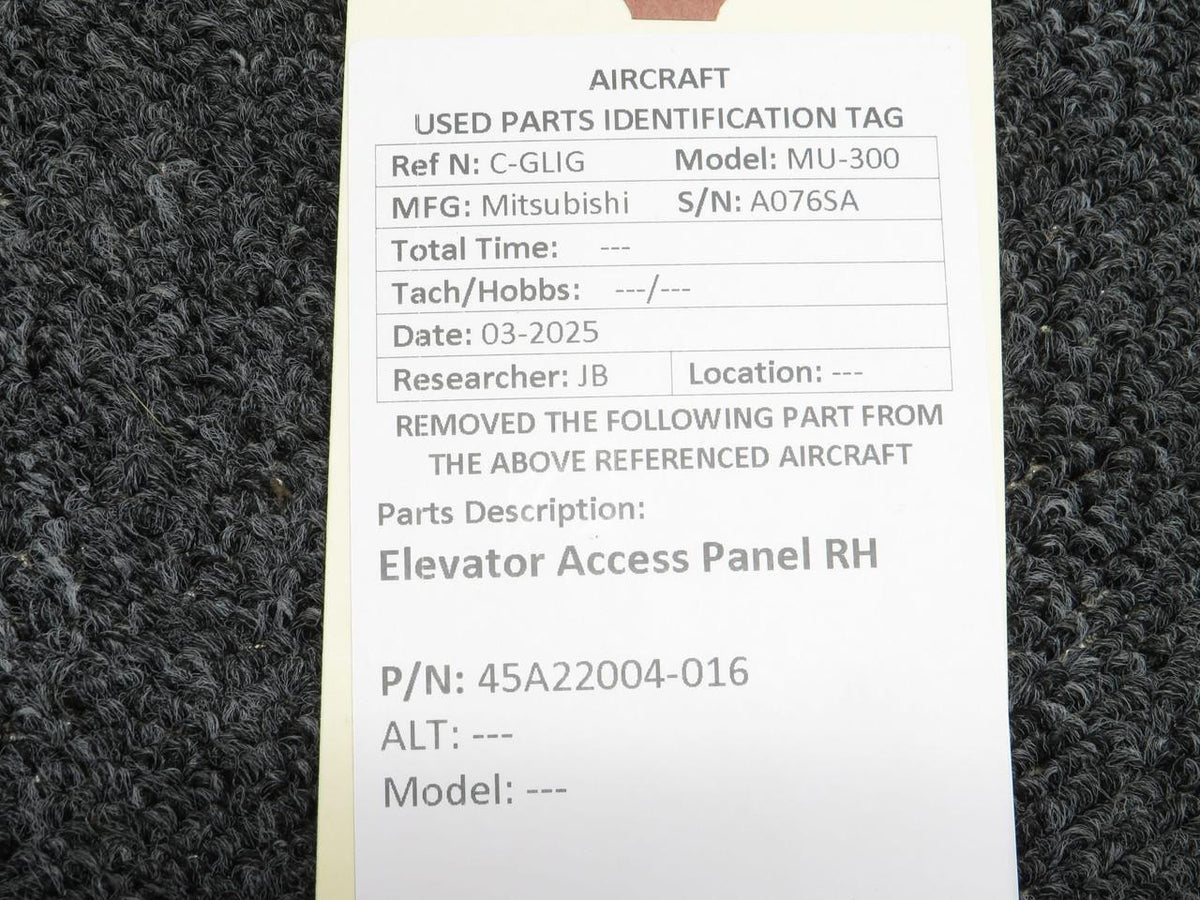 Mitsubishi 45A22004-016 Mitsubishi Elevator Access Panel RH