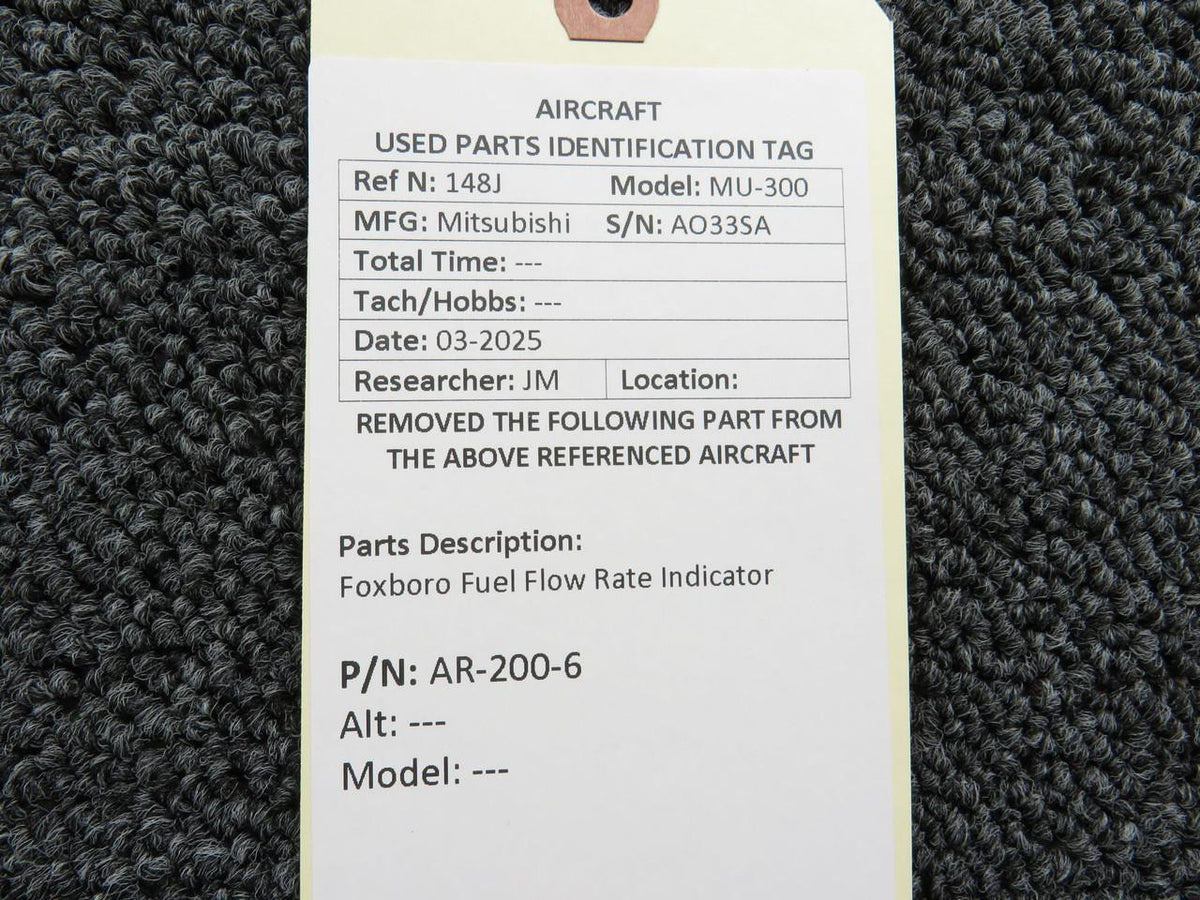 Foxboro AR-200-6 Foxboro Fuel Flow Rate Indicator