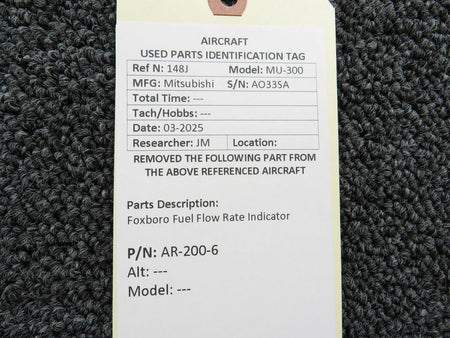 Foxboro AR-200-6 Foxboro Fuel Flow Rate Indicator