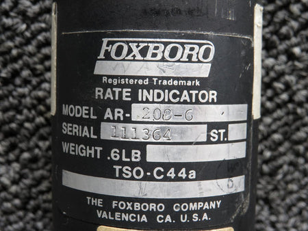 Foxboro AR-200-6 Foxboro Fuel Flow Rate Indicator
