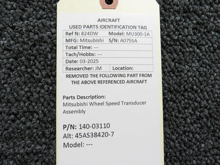 Mitsubishi 140-03110 (Alt: 45AS38420-7) Mitsubishi Wheel Speed Transducer Assembly