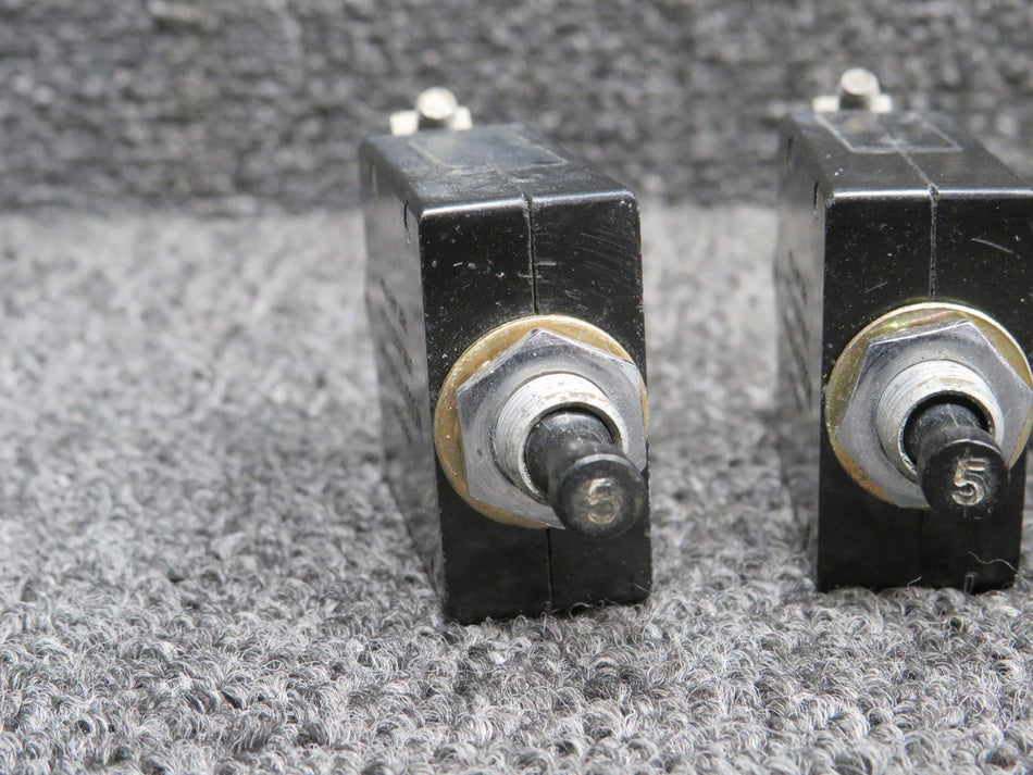 Wood Electric Circuit Breaker Set of 4 (Amps: 5)