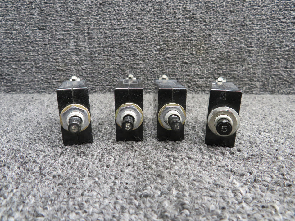 Wood Electric Circuit Breaker Set of 4 (Amps: 5)