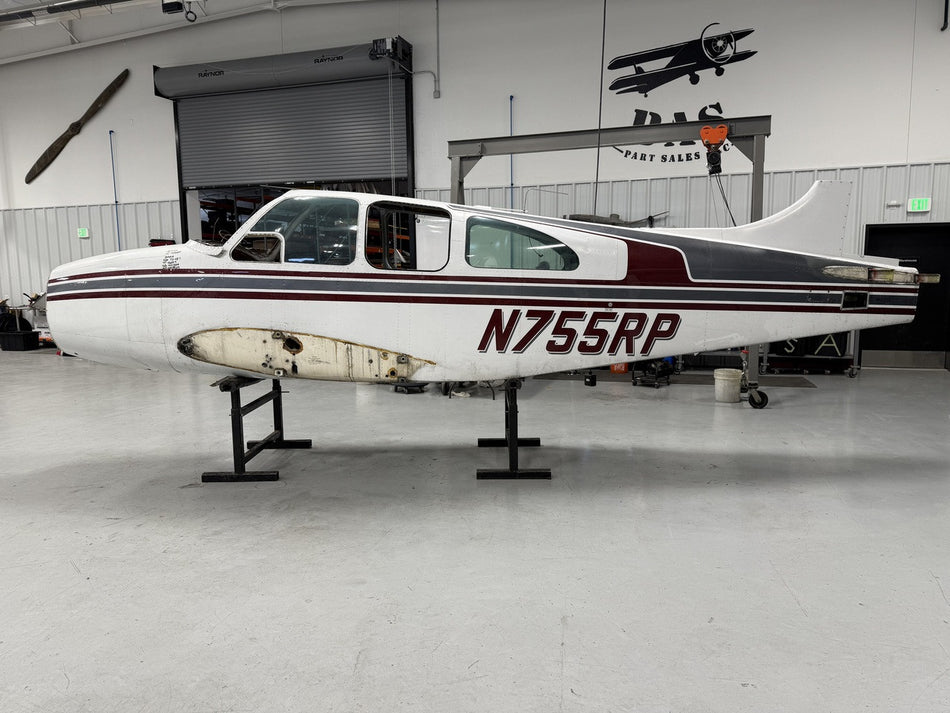 Beechcraft B95A Fuselage with Data Tag, Bill of Sale, Airworthiness, and Logs