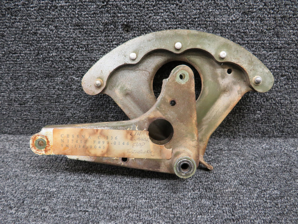 1462020-1 Cessna 336 Flap Control Outboard Quadrant and Bellcrank Assy LH