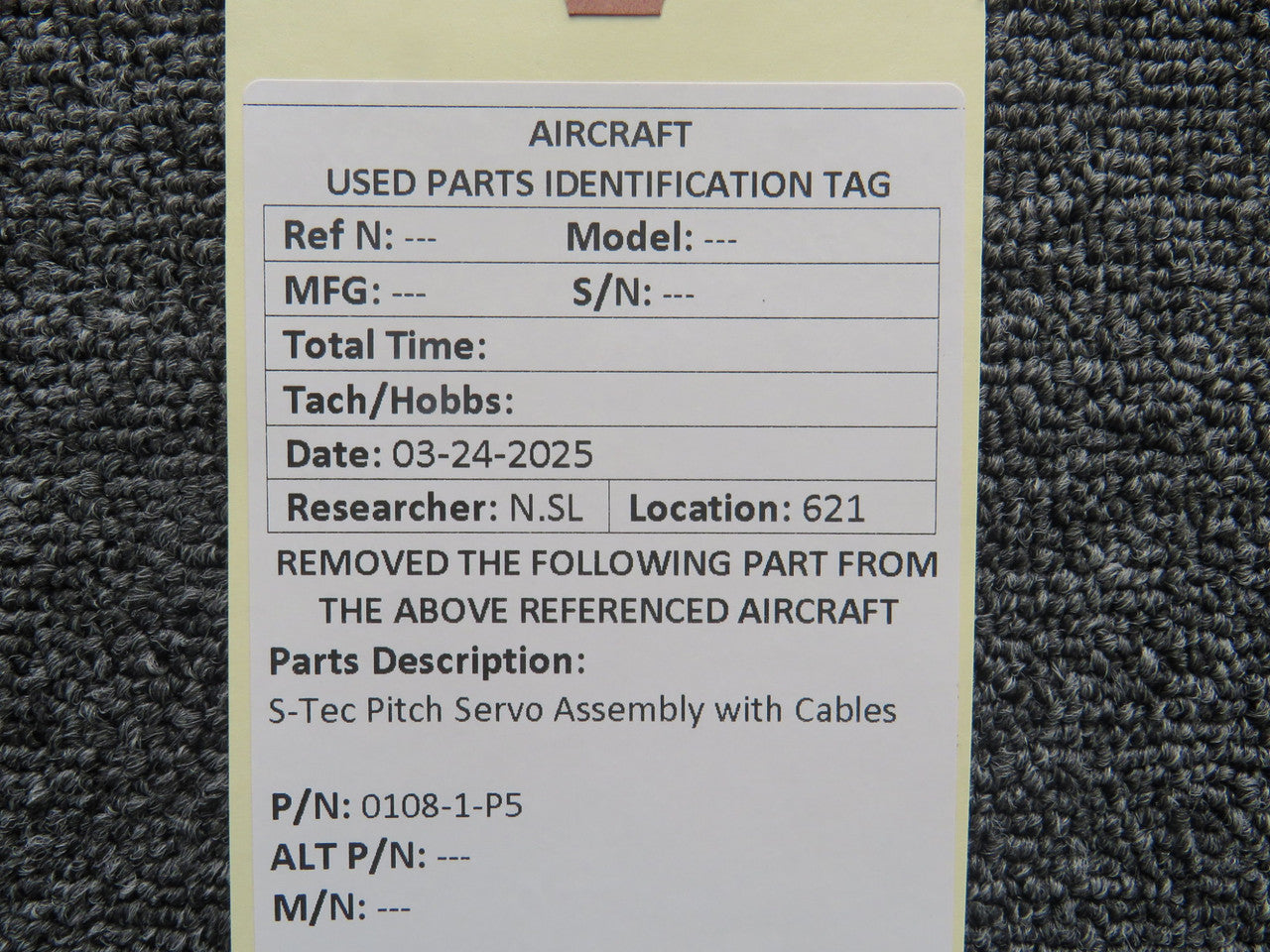 0108-1-P5 S-Tec Pitch Servo Assembly with Cables – BAS Part Sales