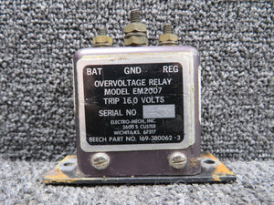 169-380062-3 Electro-Mech EM2007 Overvoltage Relay Regulator Relay (Volts: 16)