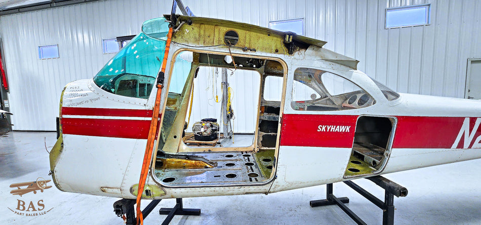 Cessna 172D Fuselage with Data Tag, Airworthiness, Bill of Sale, and Logs