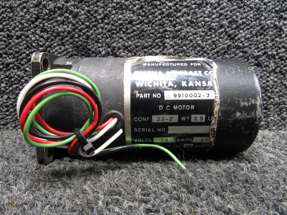 9910002-3 Cessna Electro Mech Landing Gear Actuator Motor (28V) (22A)