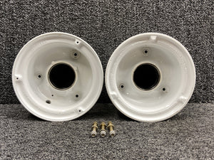 9524203, 9524202 Goodyear Nose Wheel Assembly (White Color, No Bearings)