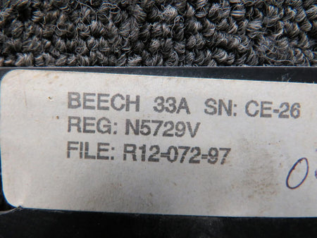 Beechcraft Parts 35-324420 Beechcraft 33A Lower Subpanel Circuit Breaker Plate LH