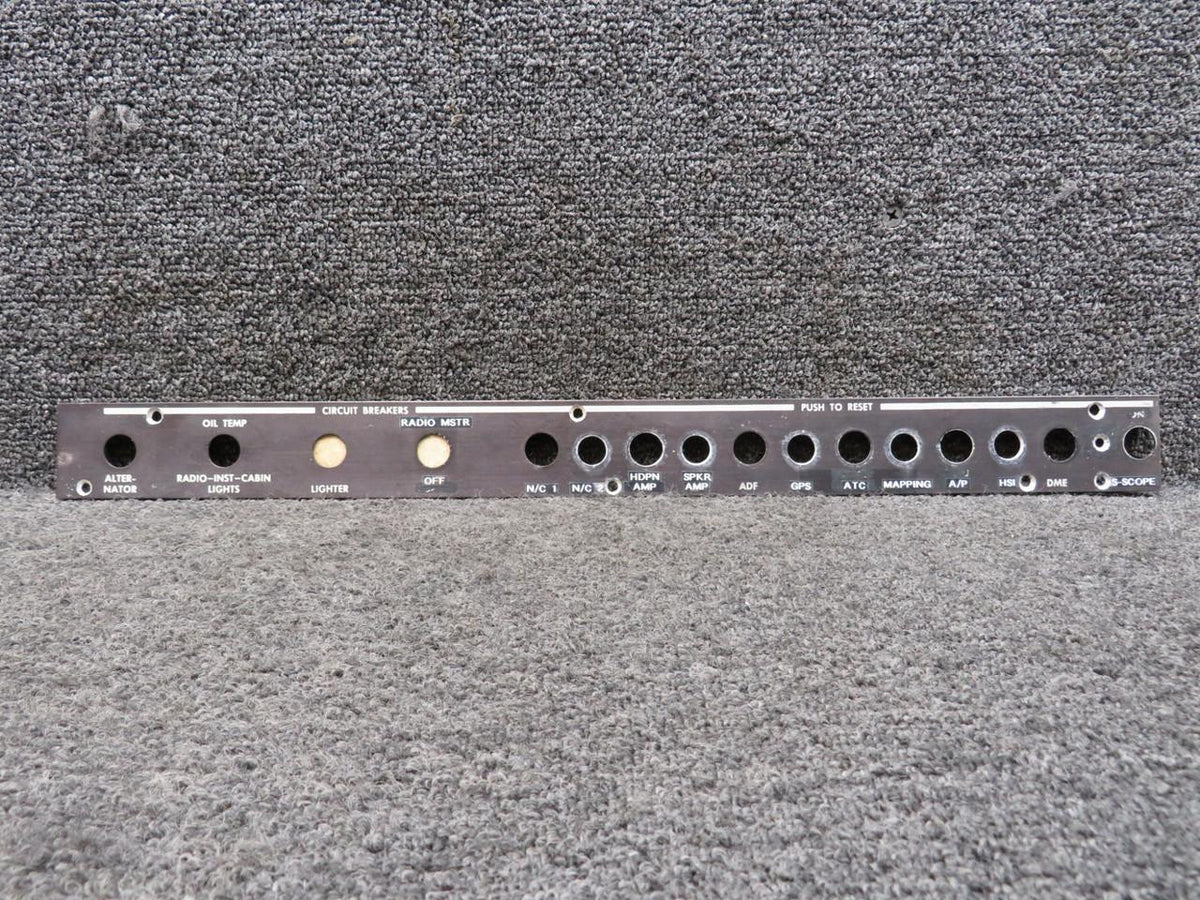 Beechcraft Parts 35-324439 Beechcraft 33A Lower Subpanel Circuit Breaker Plate RH