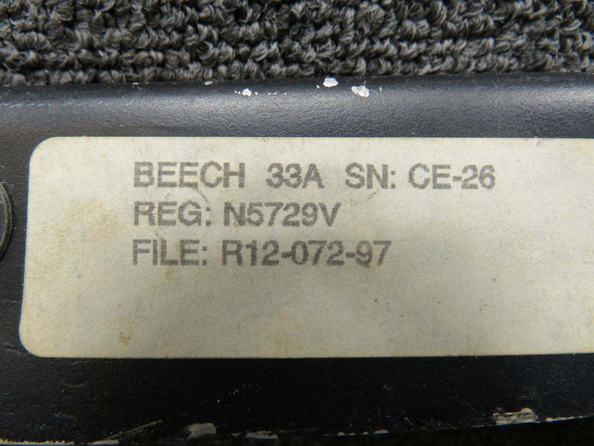 Beechcraft Parts 35-34428S-S Beechcraft 35-C33A Avionics Control Panel