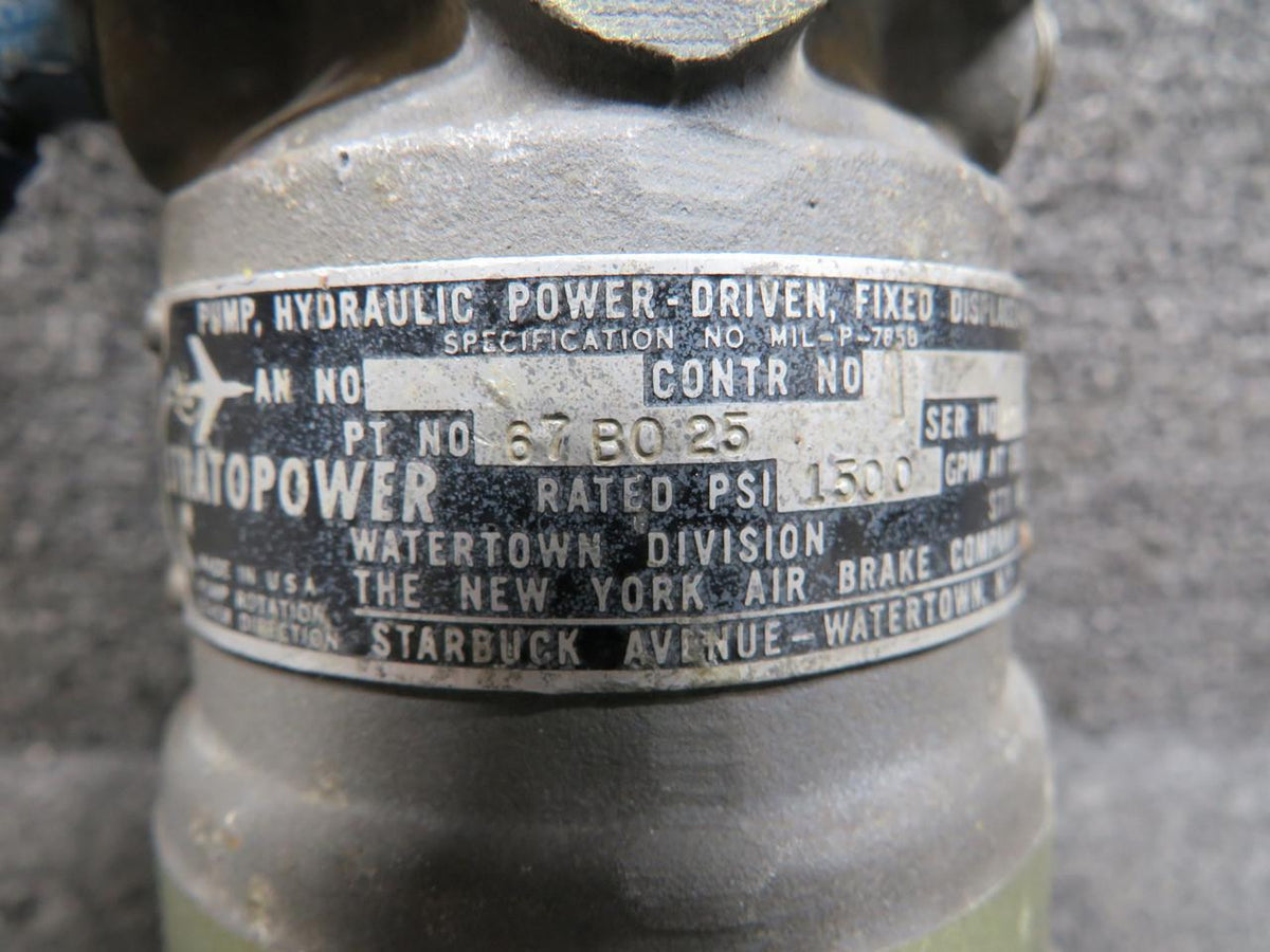 Stratopower 67BO25 Stratopower Hydraulic Power Driven Fixed Displacement Pump