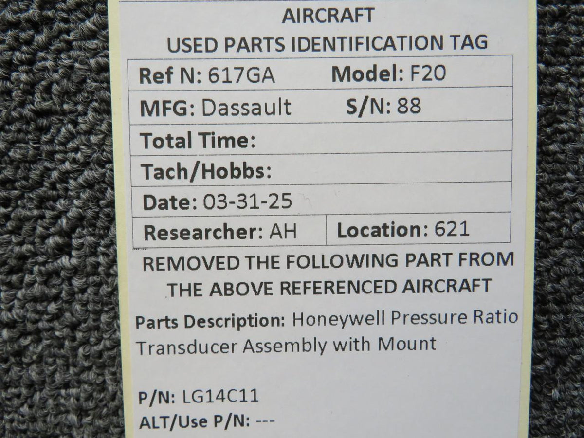 Honeywell LG14C11 Honeywell Pressure Ratio Transducer Assembly with Mount