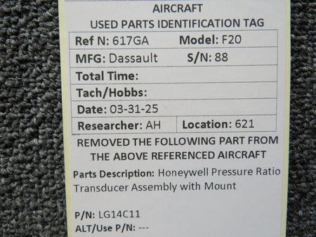Honeywell LG14C11 Honeywell Pressure Ratio Transducer Assembly with Mount