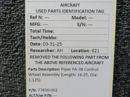 Piper Aircraft Parts 77830-002 Piper PA-38 Control Wheel Assembly (Length: 16.25, Dia: 1.125)