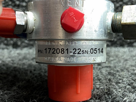 HPE Co 172081-22 (Alt: C166001-0819) HPE Oxygen Bottle Regulator Assembly