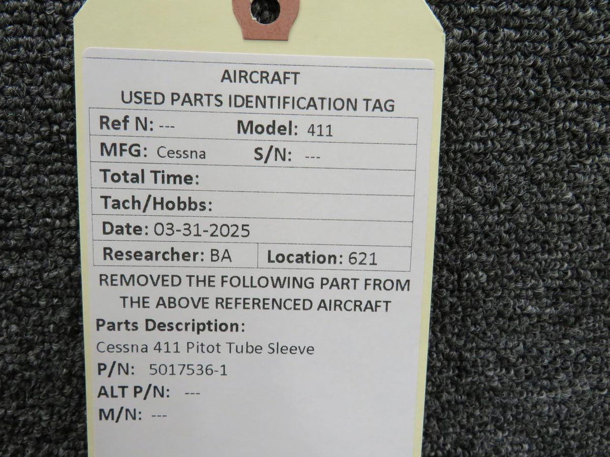 Cessna Aircraft Parts 5017536-1 Cessna 411 Pitot Tube Sleeve
