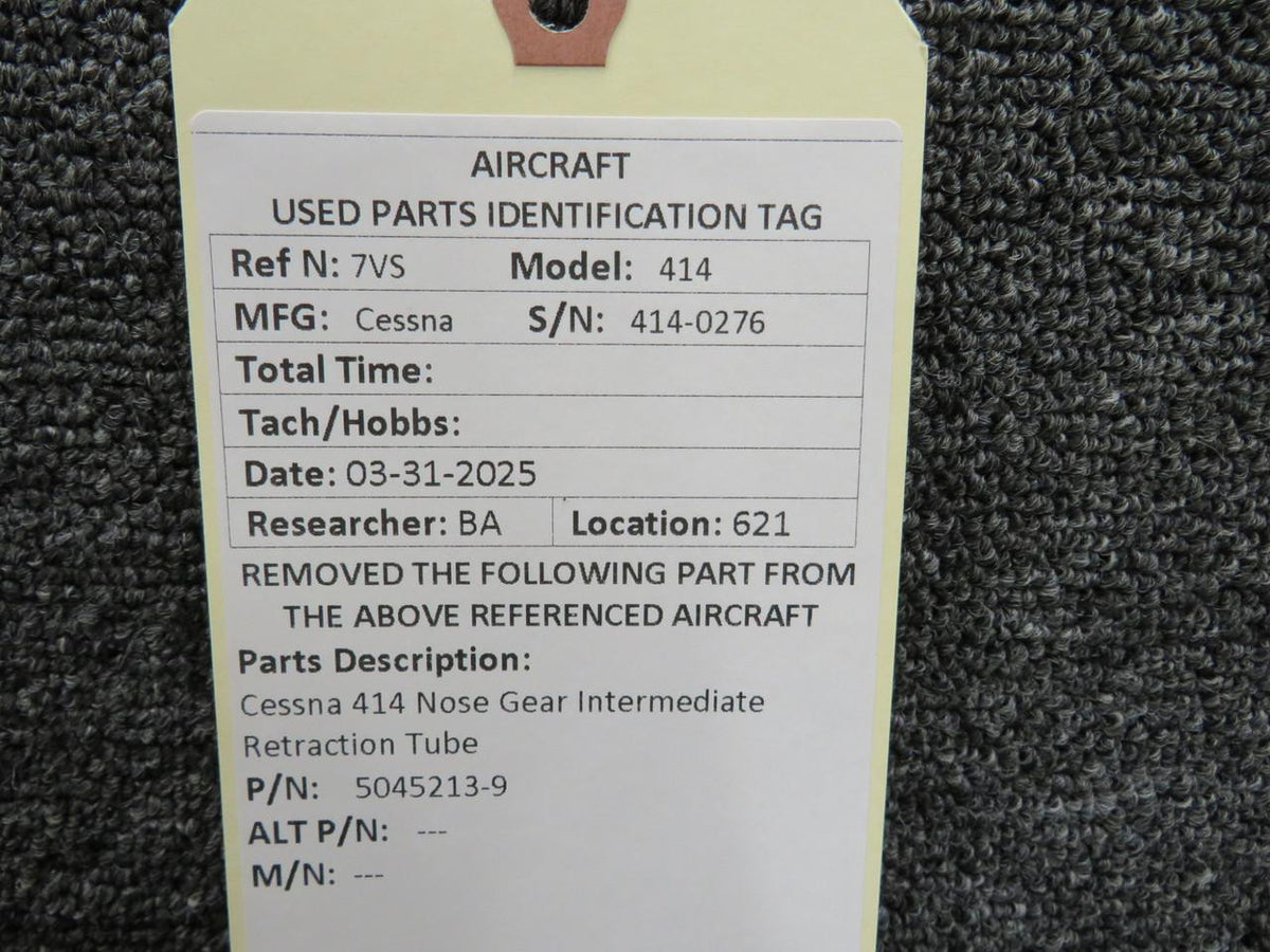Cessna Aircraft Parts 5045213-9 Cessna 414 Nose Gear Intermediate Retraction Tube