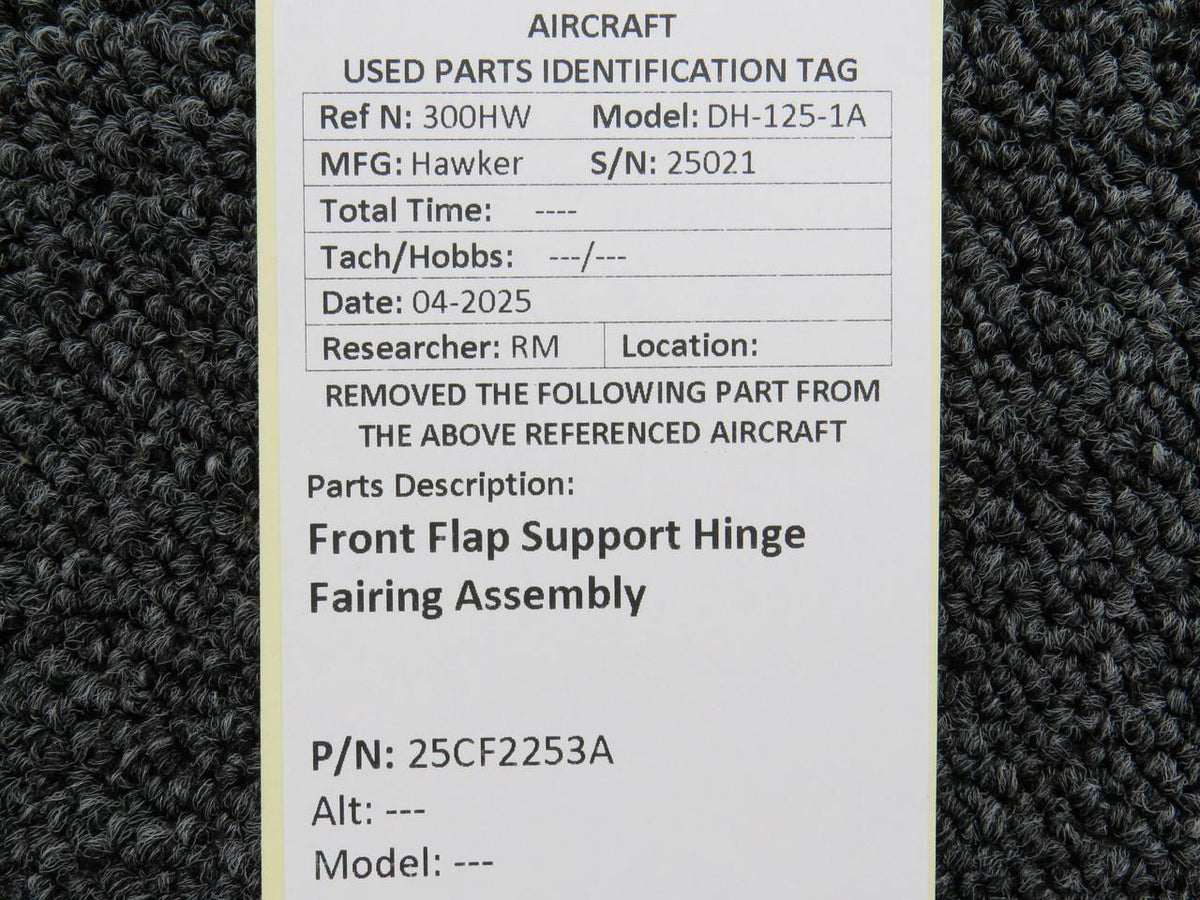 Hawker 25CF2253A Hawker DH-125-1A Front Flap Support Hinge Fairing Assembly